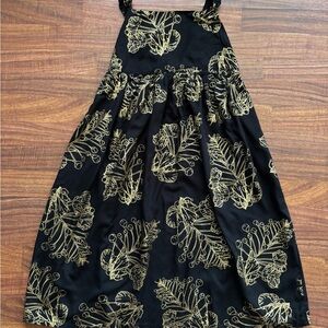 Kahulalea Black and Gold Kids Dress